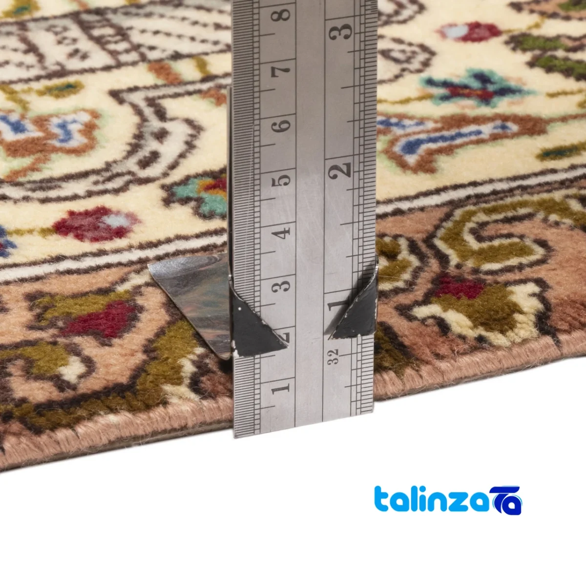 Corner detail of Cypress Persian Handwoven Rug Stunning Design binding and edges