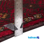 Corner detail of Persia Handwoven Rug Elegant Navy Design 179x92x1 cm binding and edges