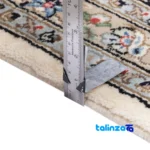 Persia Handwoven Rug Cream Design Unique - Corner detail showing binding and edges