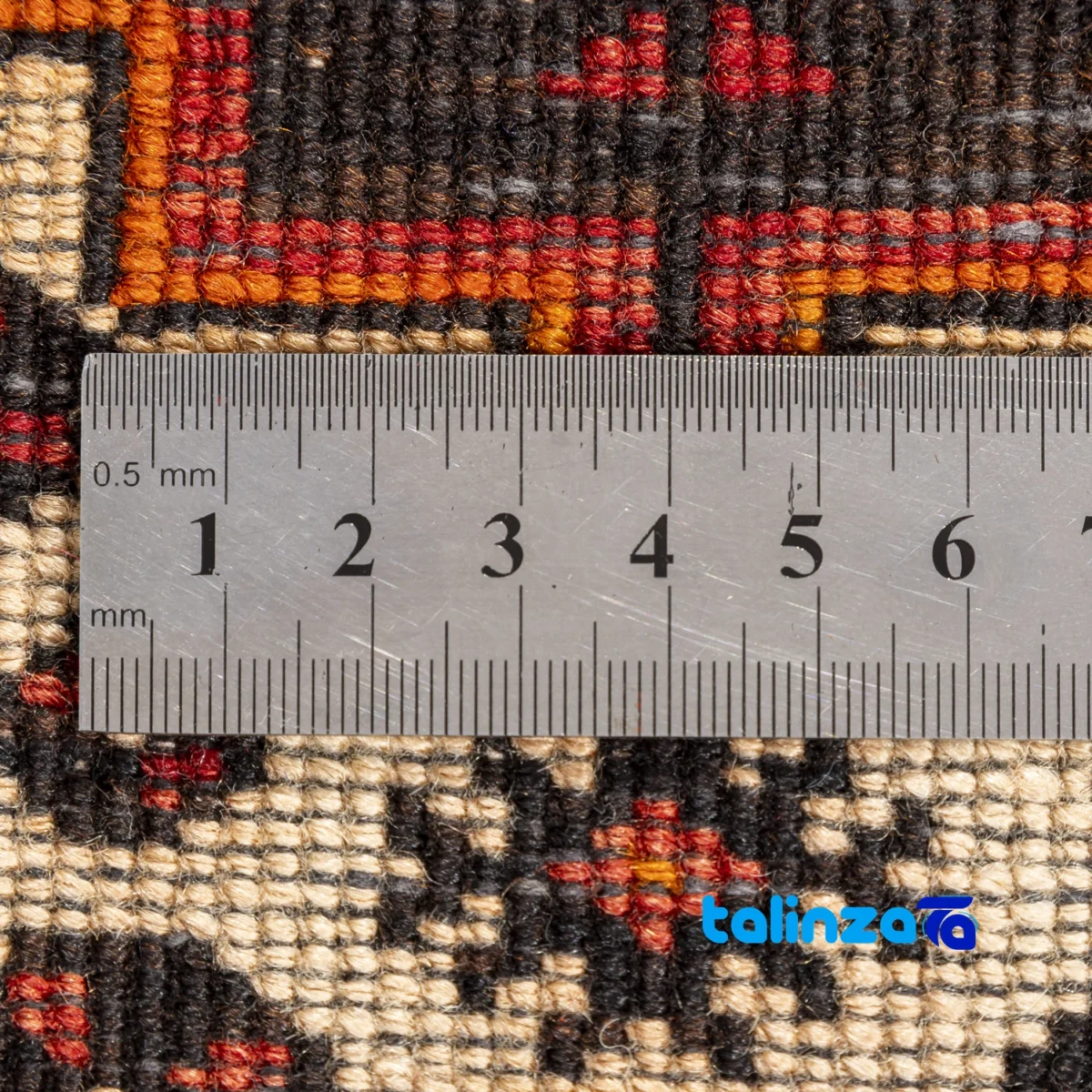 Baloch Handwoven Rug Model 20.23.1348 Cream - Corner detail showing binding and edges