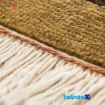 Edge view of Handcrafted Persian Rug Rectangular Geometric Design border and finishing