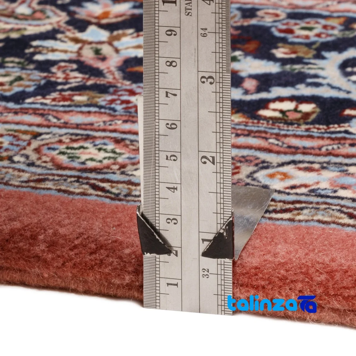 C Persia Handwoven Rug Unique Design - Edge view showing border and finishing