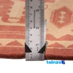 C Persia Handwoven Rug - Elegant Peach Design binding and edges (Corner detail)