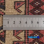 Handwoven Rug Model Baluch Cream Design 151x78x1 cm - Corner detail showing binding and edges