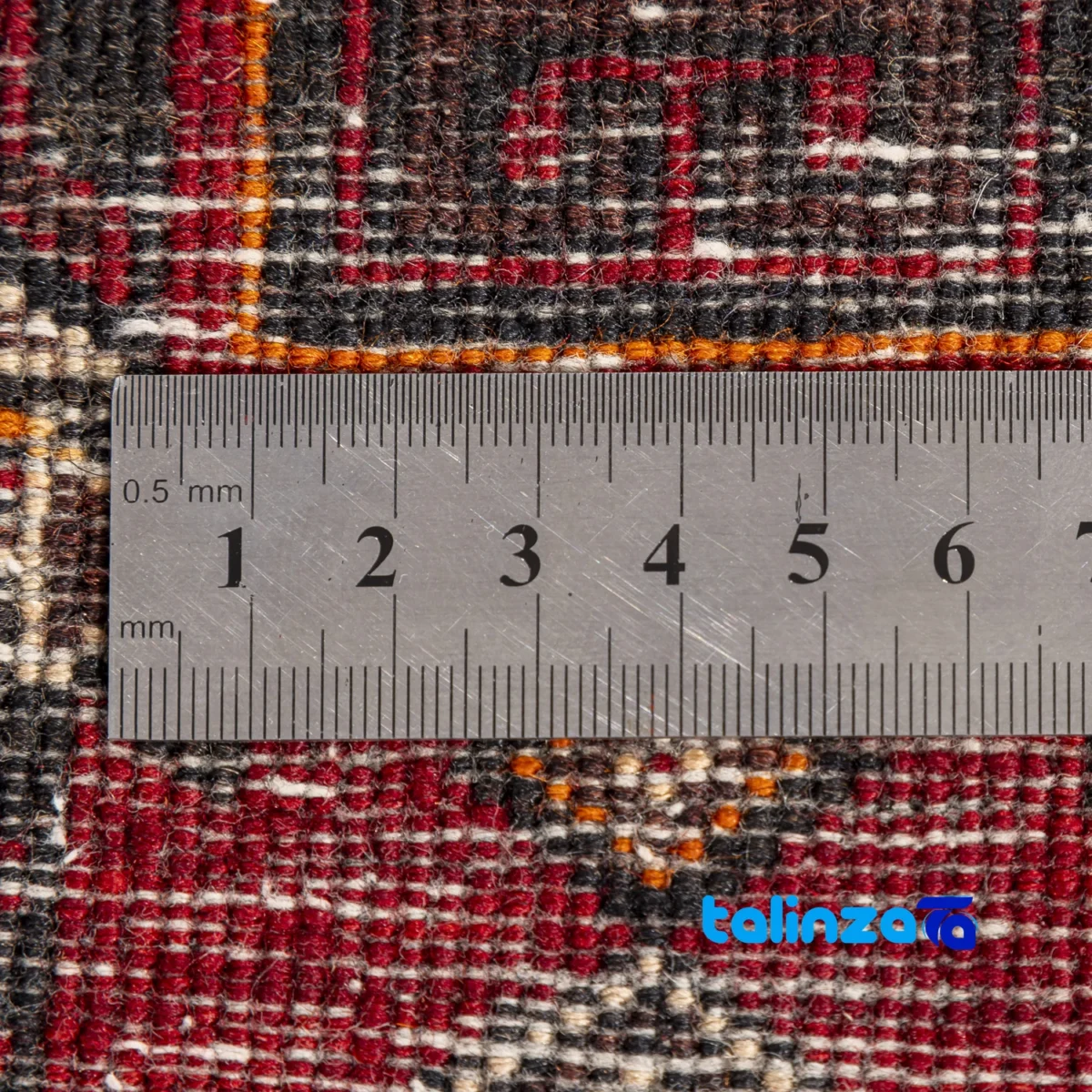 Corner detail of Baloch Handmade Carpet Unique Design binding and edges