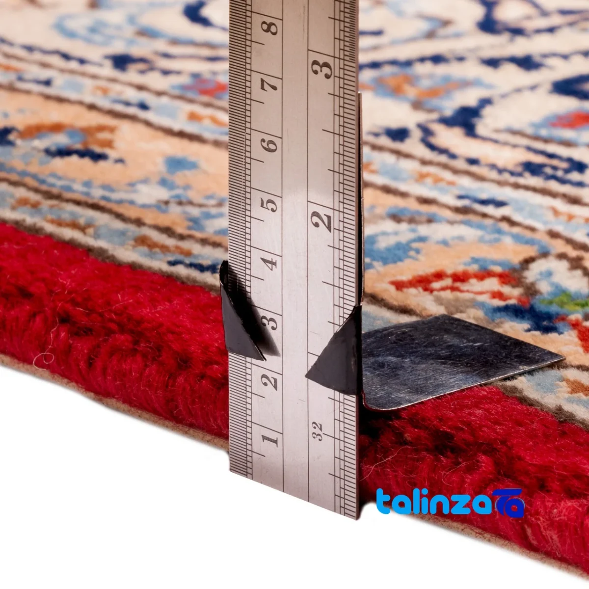C Persia Handwoven Rug Elegant Design 290 x 197 - Edge view showing border and finishing