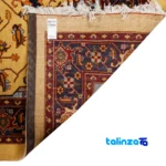 Si Persia Handwoven Rug Elegant Gold Design binding and edges (Corner detail)