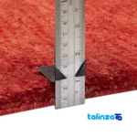 Edge view of Si Persia Handwoven Carpet Elegant Red Design border and finishing