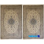 Nayin Handwoven Carpet Sun Design - Corner detail showing binding and edges