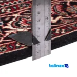 Edge view of Si Persia Handwoven Carpet Red Design 176x110x1 cm border and finishing