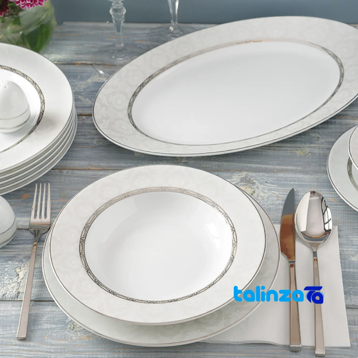 Zarin Iran Hadiye Dinnerware Set Elegant Design finish and material detail view)