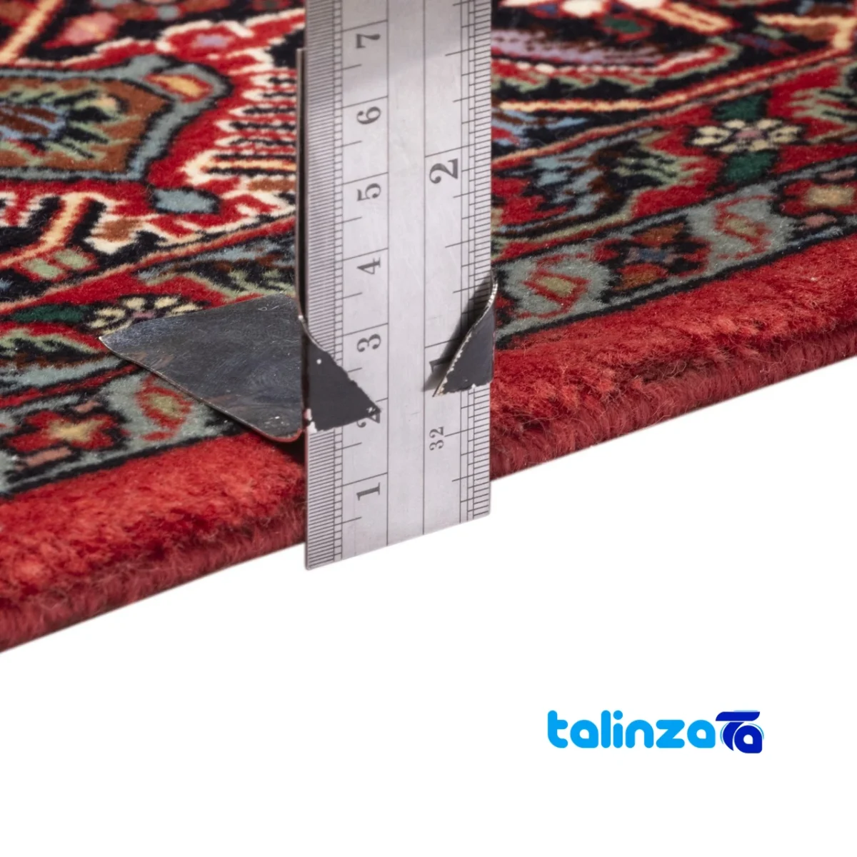 Si Persia Handwoven Carpet Rich Red Design 243x168x2 cm binding and edges (Corner detail)