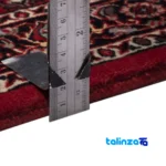 Persia Handwoven Carpet Red Luxurious Design - Edge view showing border and finishing