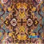 Handwoven Carpet Modern Design Colorful border and finishing (Edge view)