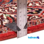 Si Persia Handwoven Carpet Elegant Red Design - Corner detail showing binding and edges