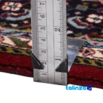 Edge view of Persia Handwoven Carpet Luxurious Red Design border and finishing