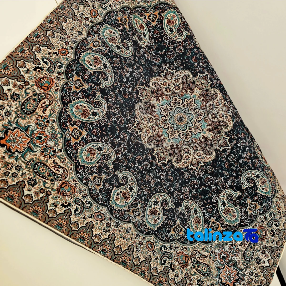 Negarestan Gift Set Copper and Termeh Elegant Design - Detail view showing finish material