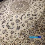 Raza Handmade Carpet Turkmen Nain Design 350x250x2 cm - Edge view showing border and finishing