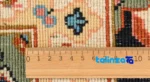 Corner detail of Si Persia Handwoven Rug Geometric Design binding and edges