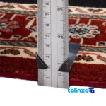 Persia Handwoven Rug Luxurious Red Design - Edge view showing border and finishing