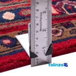 Edge view of C Persia Handwoven Rug Elegant Peach Design Handwash only border and finishing
