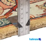 C Persia Handwoven Rug Elegant Floral Design - Edge view showing border and finishing