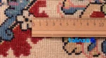 C Persia Handwoven Rug Floral Design Navy border and finishing (Edge view)