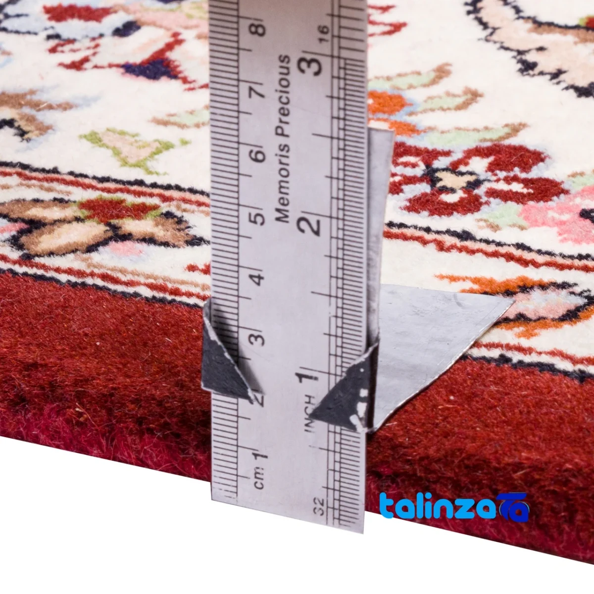C Persia Handwoven Carpet Luxurious Design - Edge view showing border and finishing