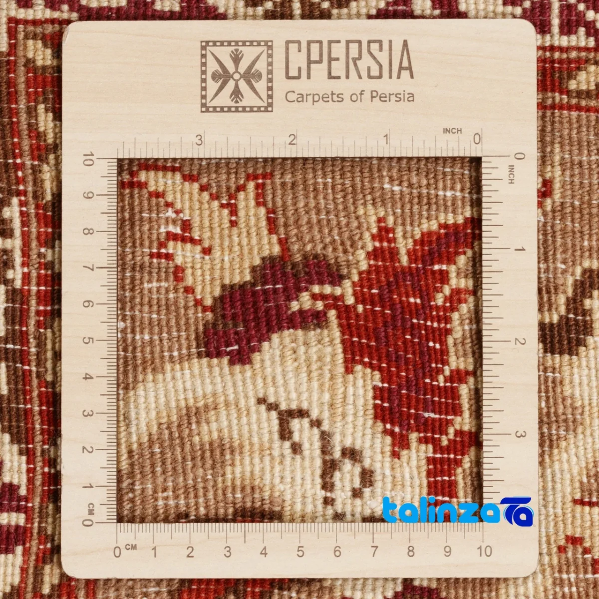 C Persia Handwoven Rug Model 179738 Brown - Corner detail showing binding and edges