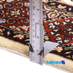 Cypress Handwoven Area Rug Elegant Cream Design binding and edges (Corner detail)
