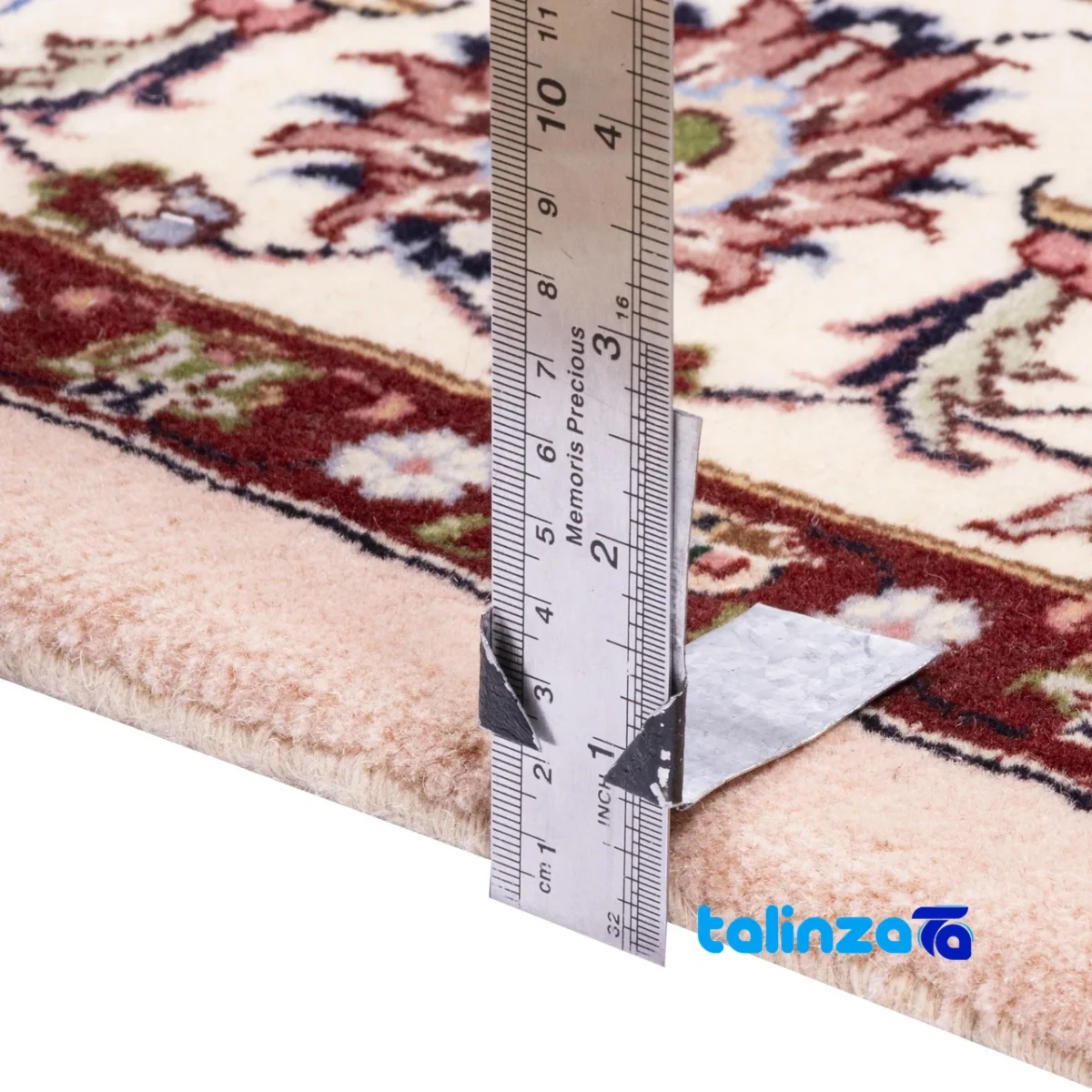 C Persia Handwoven Rug Pink - Edge view showing border and finishing