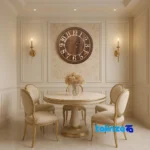 Mounting detail of Wilder Quartz Wall Clock Model 530 back panel and hook