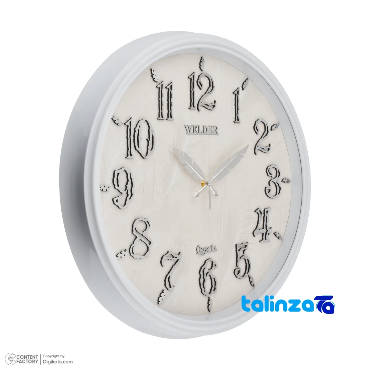 Wilder Quartz Wall Clock Model 646 - Mounting detail showing back panel and hook