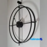 Metal Wall Clock Model D460 Stylish Design styling and size reference (In-room view)