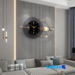 Elensi Wall Clock Satin Finish Quartz - Mounting detail showing back panel and hook