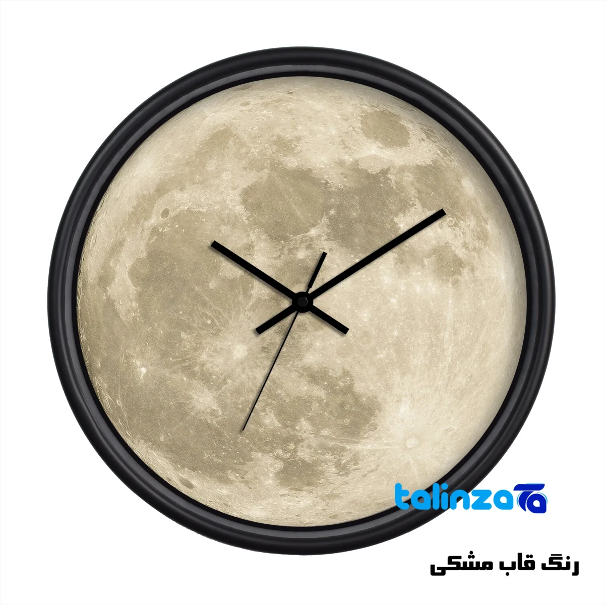 Detail view of Sal Birds Wall Clock Full Moon Design movement and rear mount