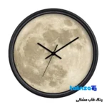 Detail view of Sal Birds Wall Clock Full Moon Design movement and rear mount