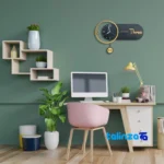 Art Novin Modern Wall Clock Stylish Design Quartz - Detail view showing movement and rear mount