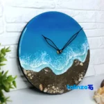 Shabtab Resin Wall Clock Ocean Design Tehran - Seal view showing packaging security