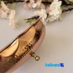 Shamloo Copper Serving Set 7-Piece Elegant Design Hammered finish and material detail view)