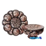 Detail view of Magnificent Art4533 Copper Serving Bowl Plate Set Handcrafted finish and material