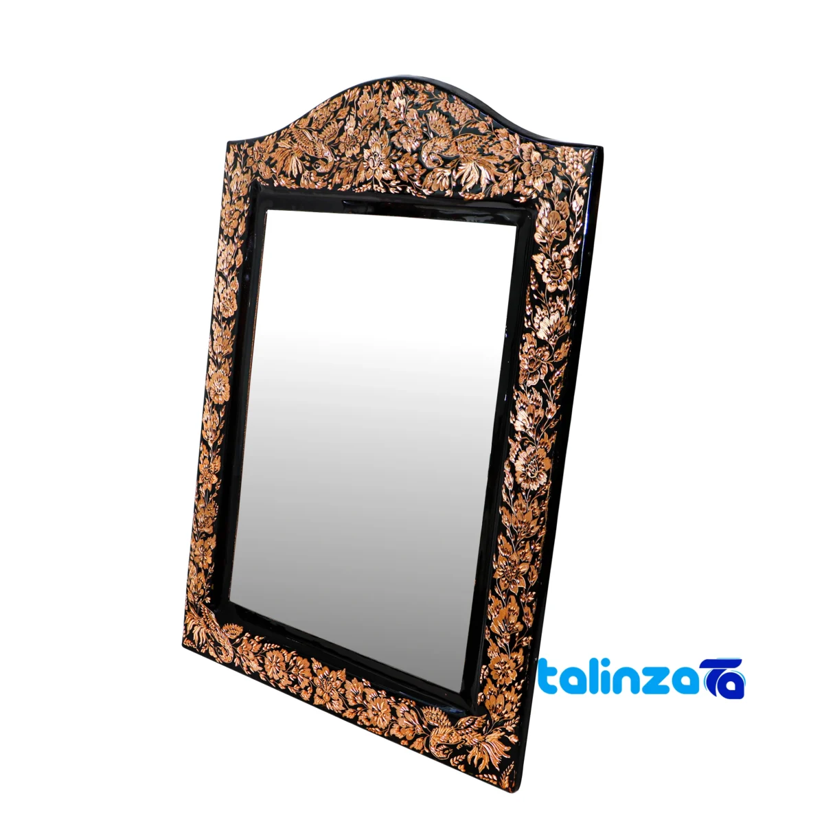 Copper Mirror Candleholder Royal Diamond Set 72 x 22 - Detail view showing finish and material
