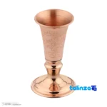 Zanjan Copper Candle Holder Handcrafted Design - Detail view showing finish and material