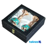JPA Copper Vase Set Handcrafted Engraved Design - Detail view showing finish and material