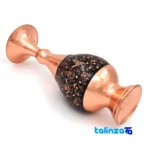 Detail view of Diamond Cut Flower and Bird Design Pot Set finish material