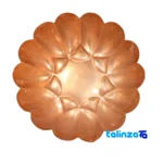 Fakher Copper Fruit Bowl Diamond-Engraved Handcrafted finish and material detail view)