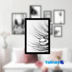 Detail view of B-1108 Decorative Wall Art Set - Black and White Wall-mounted finish material