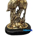 Brass Crane Sculpture Love Model finish and material detail view)