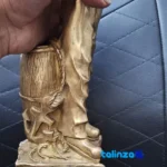 Bronze Sailor Figurine Anchor & Fish Barrel - Detail view showing finish and material