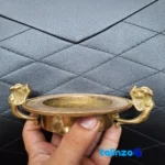 Chingan Bronze Dragon Decorative Bowl Set finish and material detail view)